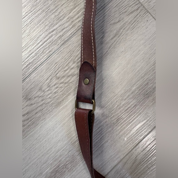 R RIVETER Bag Brown Leather Black Canvas Flap Crossbody Purse Handmade In USA - Picture 9 of 16